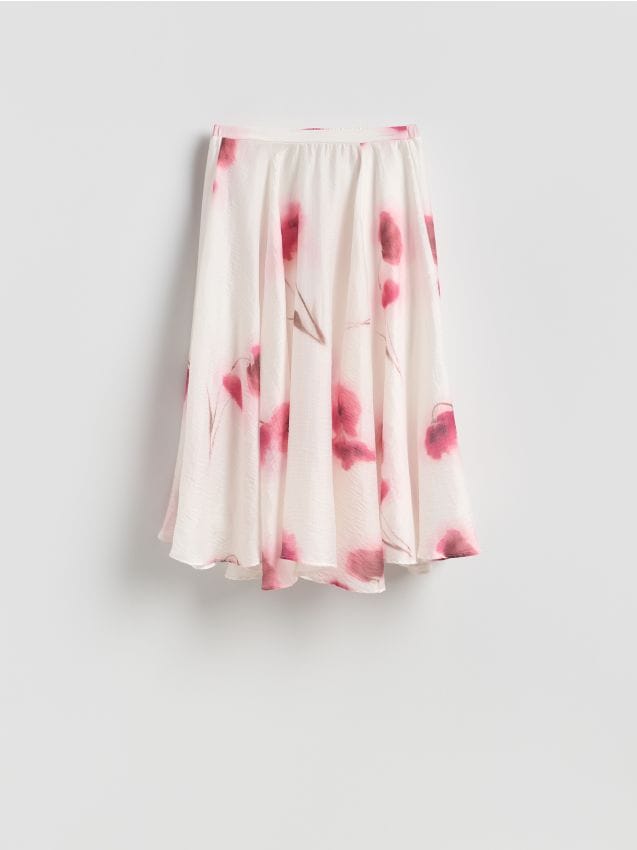 Reserved - Wzorzysta spódnica z lyocellem - wielobarwny