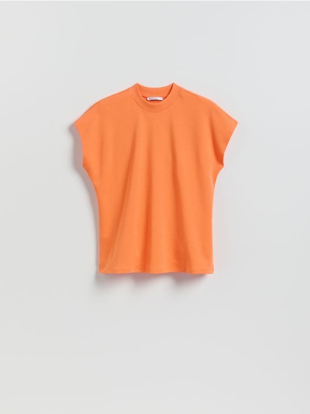 Reserved - T-shirt z raglanowym rękawem - pomarańczowy