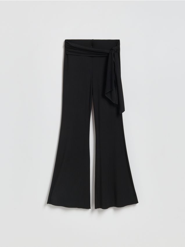 Reserved - Spodnie z wiskozą - czarny