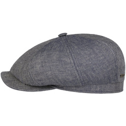 Czapka Lniana Hatteras 8 Panel by Stetson, niebieski nakrapiany, XL (61-62 cm)