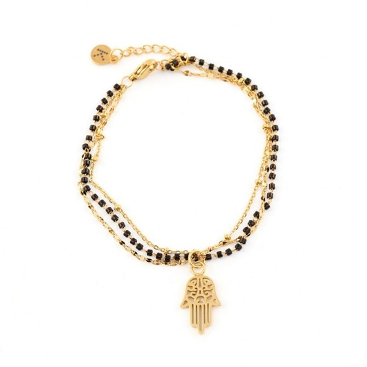 Pozłacana bransoletka z Dłonią Fatimy