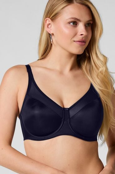 Hunkemöller Nieusztywniany biustonosz minimizer z fiszbinami Nina Niebieski
