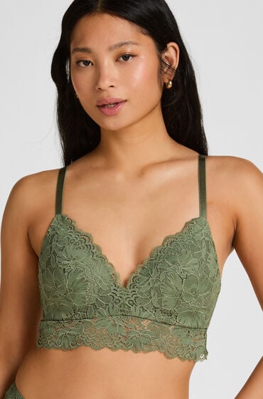 Hunkemöller Usztywniony biustonosz bez fiszbin Andrea Zielony