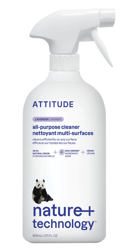 Attitude NATURE+, Uniwersalny środek do czyszczenia powierzchni, Lawenda 800ml