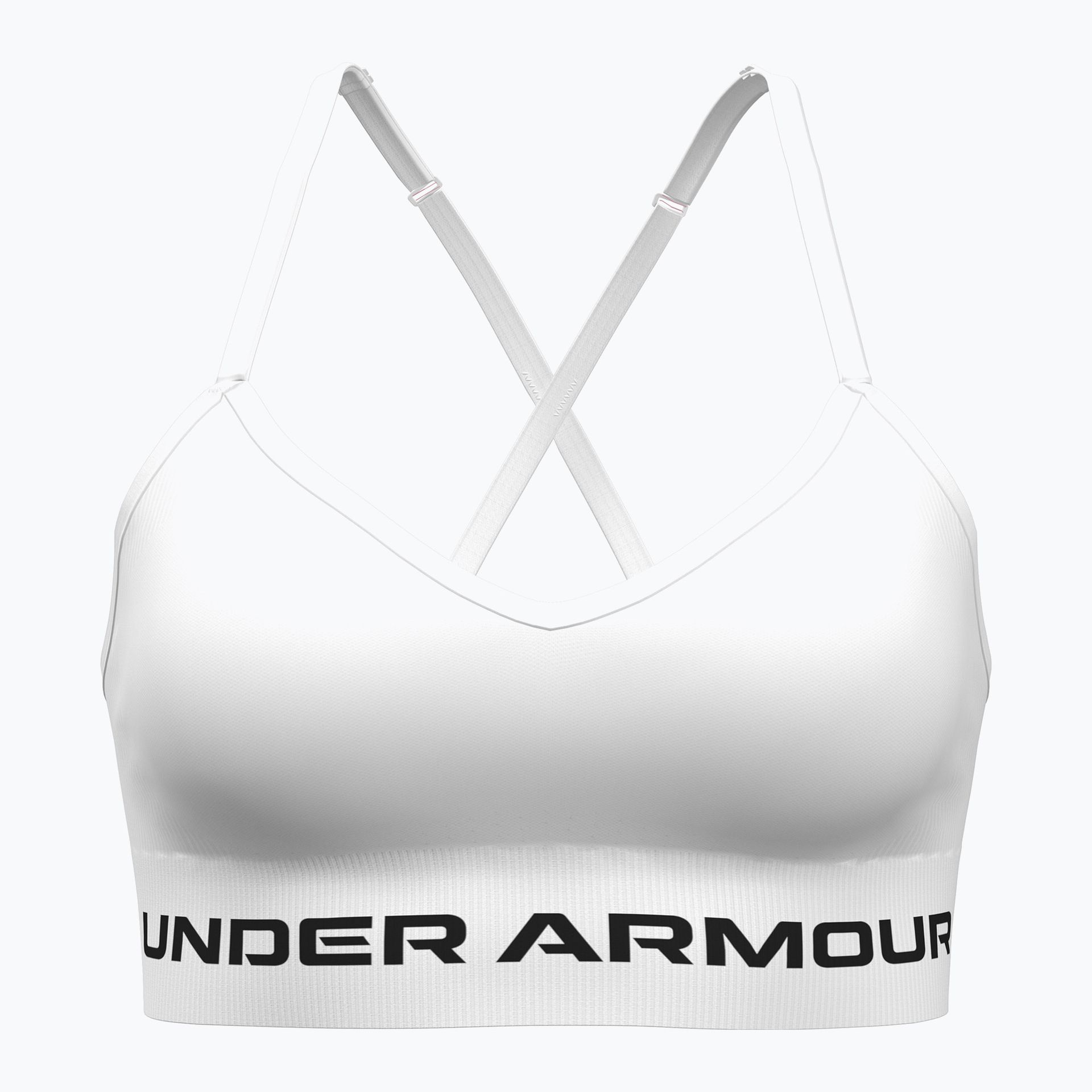 Biustonosz treningowy Under Armour Vanish Seamless Low white/black WYSYŁKA W 24H 30 DNI NA ZWROT