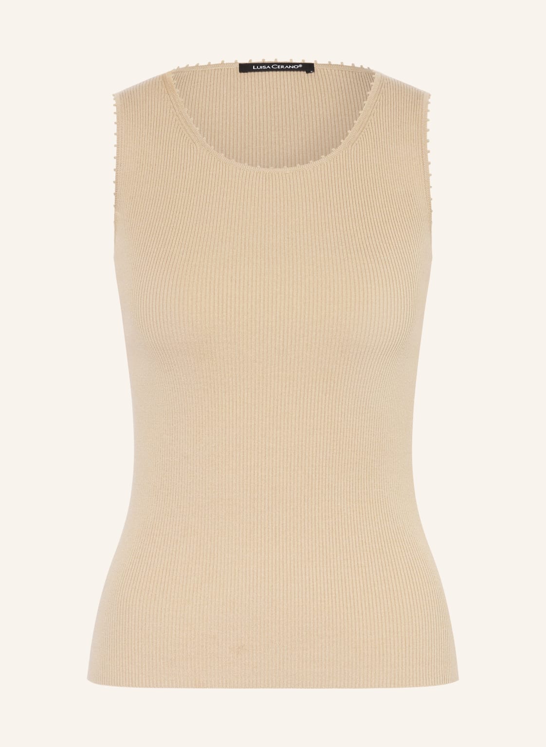 Luisa Cerano Dzianinowy Top beige