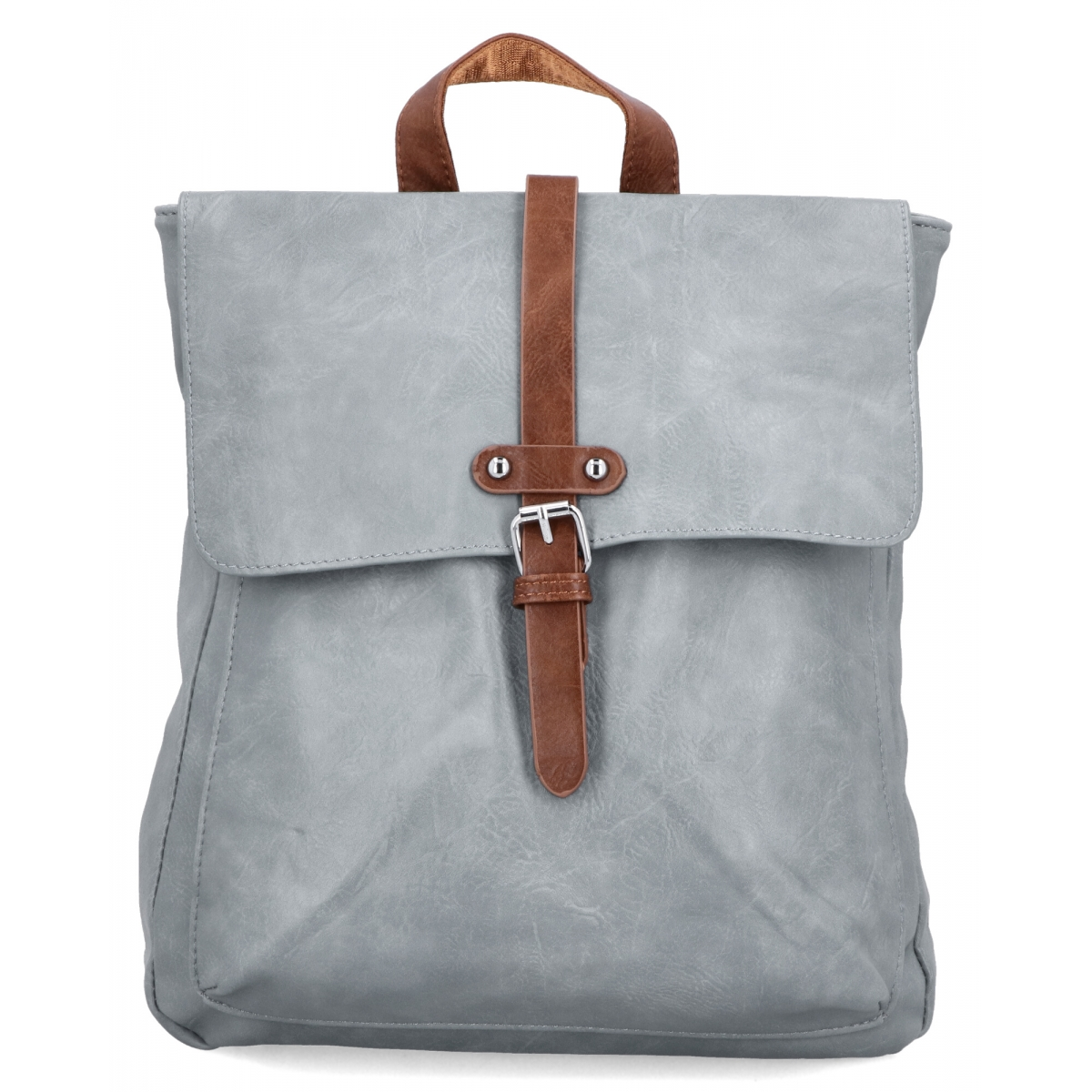 Duży Plecak Damski w stylu Vintage firmy Herisson 1502A512 Jasno Szary
