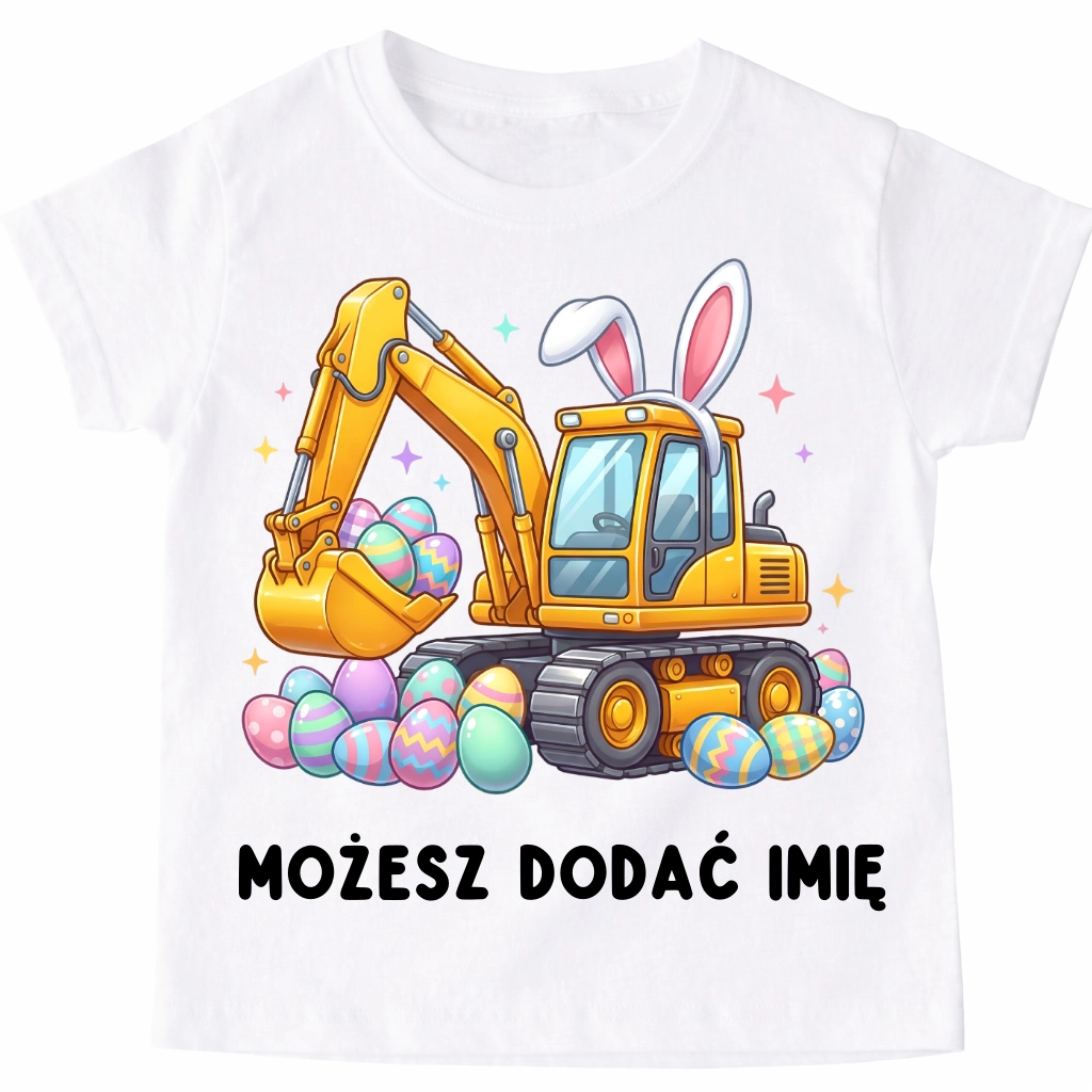Koszulka Z KOPARKĄ ZAJĄCZKIEM NA WIELKANOC DLA CHŁOPCA