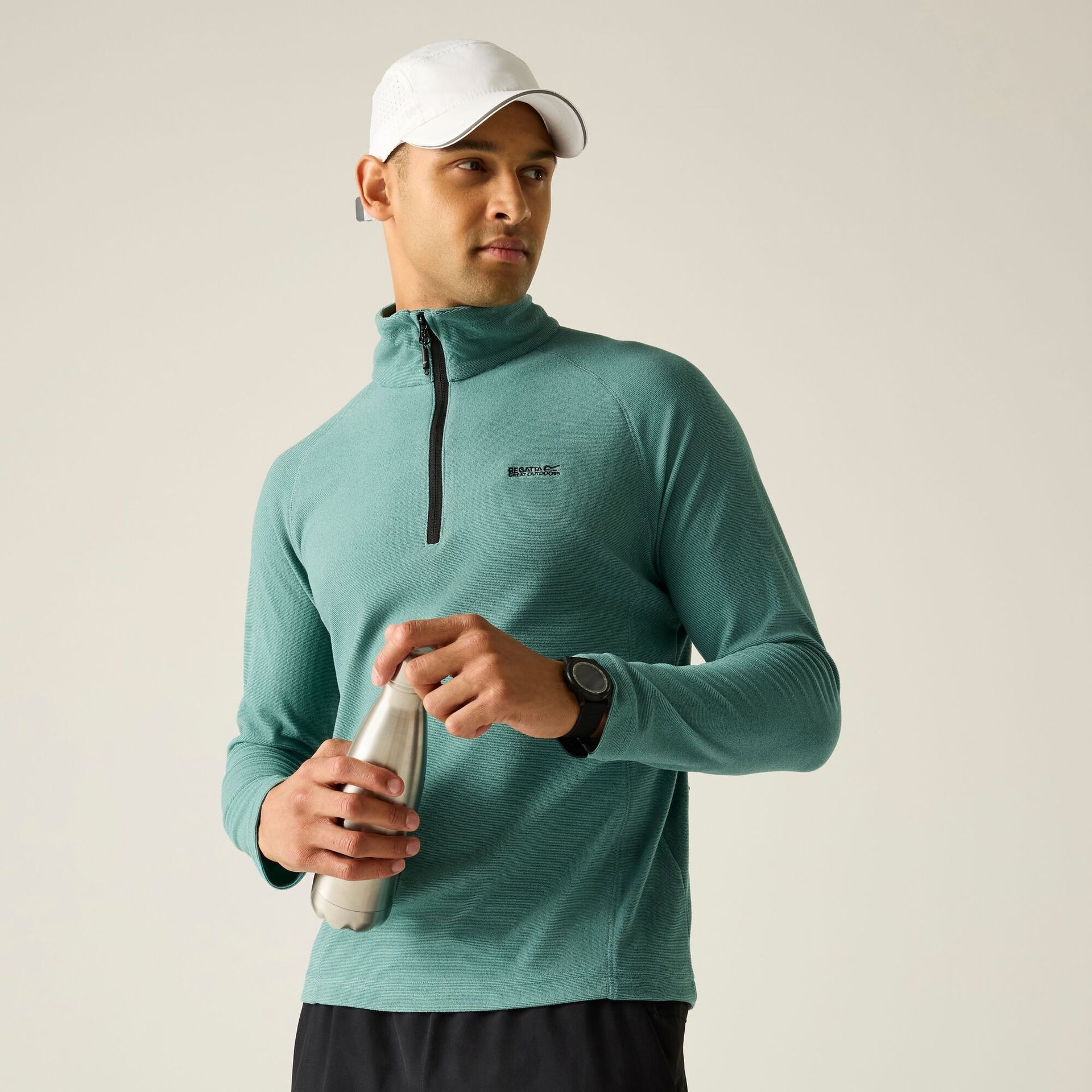 Regatta Polar męski z suwakiem 1/2 Montes Zielony, Rozmiar: 2XL