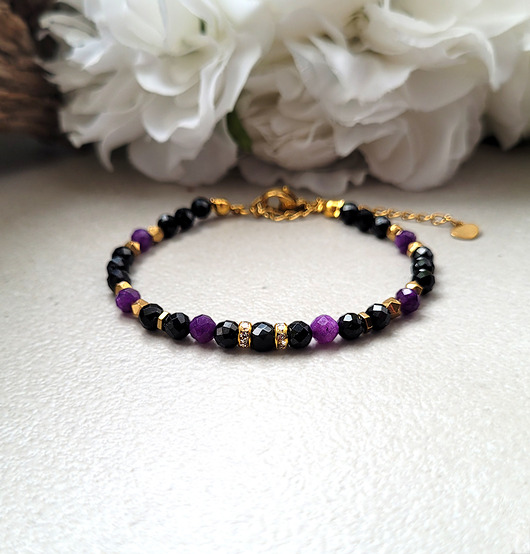 Szczęście- Elegancka bransoletka z Turmalinem