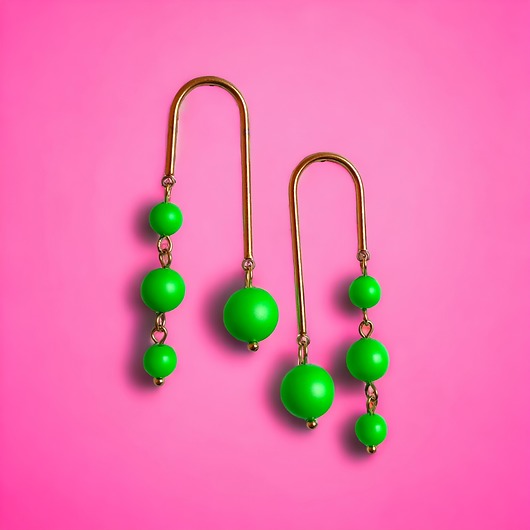 Swarovski neon pearls : crazy pearls : green