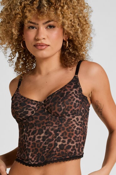 Hunkemöller Biustonosz Ella Z Fiszbinami Bez Wkładek Brązowy