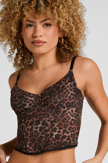 Hunkemöller Biustonosz Ella Z Fiszbinami Bez Wkładek Brązowy