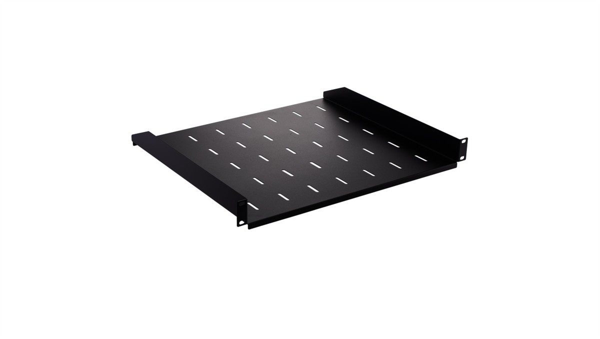 Półka stała do szafy RACK 19 cali 1U 400mm czarna