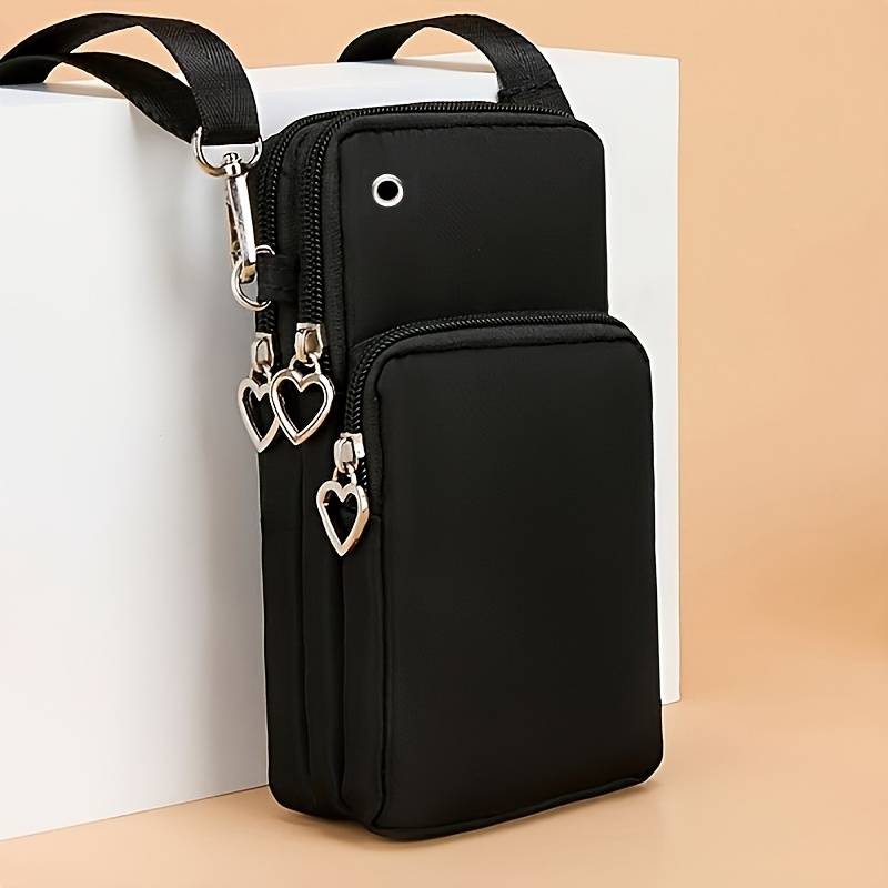 TEMU Mini Torba na Telefon Crossbody do i Rekreacji - Wyposażona w Odłączany Pasek na Nadgarstek i Pasek na Ramię, Zapięcie na Zamek Błyskawiczny,