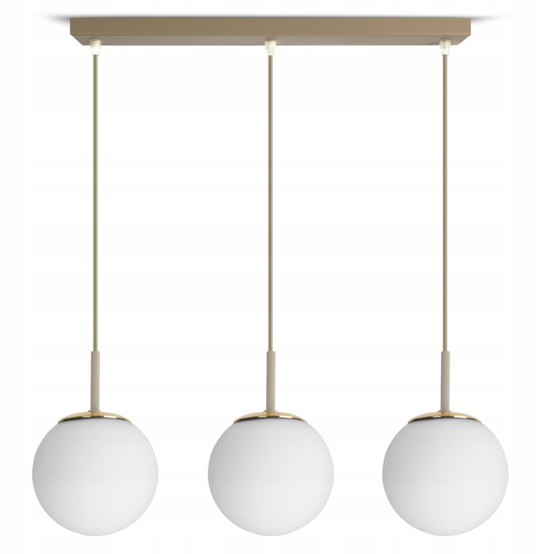 Lampa Sufitowa Wisząca Żyrandol Beżowa Gray Beige 564-BZ3