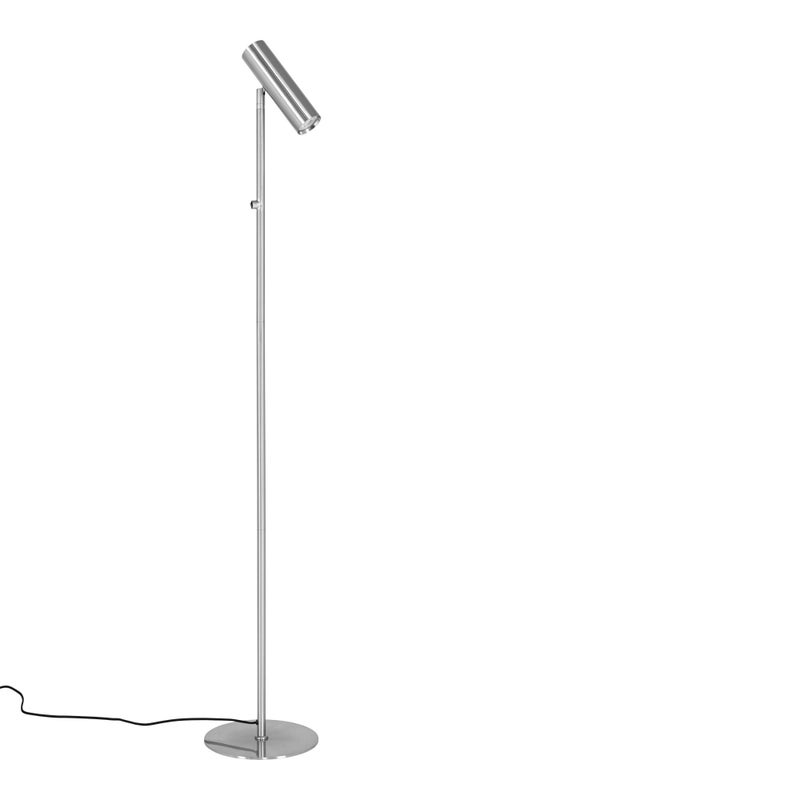 Naja lampa stojąca srebrna.
