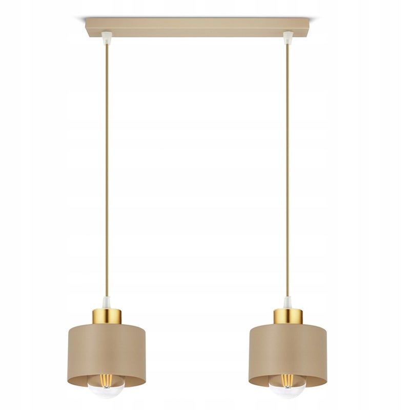 Lampa sufitowa wisząca żyrandol kaszmir ecru beżowa 485-BZ2 salon stół LED