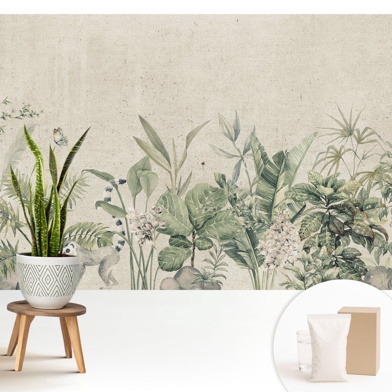 Tapeta flizelinowa stylowa dekoracja ściany elegancka nowoczesna odporna i praktyczna - Egzotyczna flora i fauna - 208x146