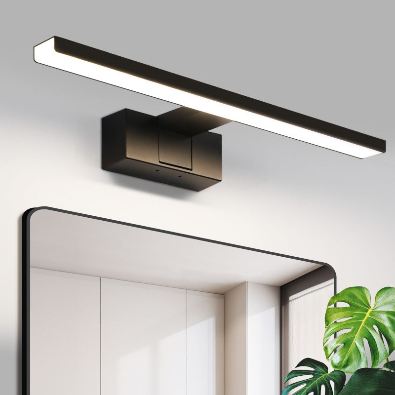 NETTLIFE Kinkiet łazienkowy LED lampa lustrzana IP44 4000K MAX 8W 40×5,1×12,8CM czarny