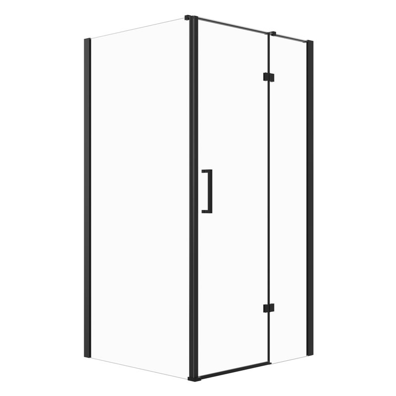 Kabina prysznicowa SEVANTE ROSA 120x90cm prostokątna uchylna czarna ze wspornikiem 1 szt.