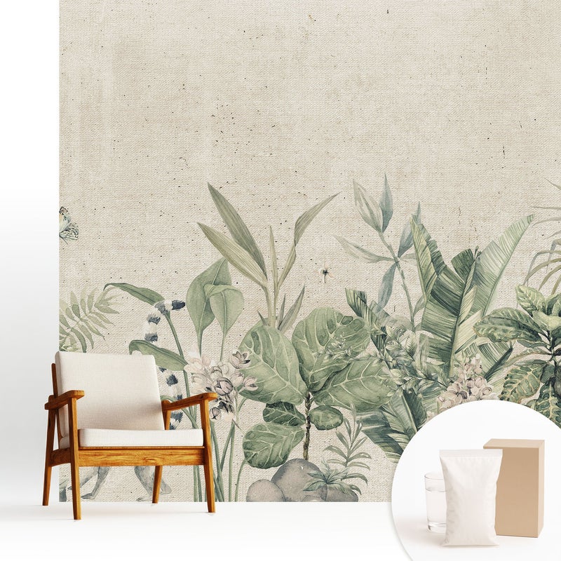 Tapeta flizelinowa stylowa dekoracja ściany elegancka nowoczesna odporna i praktyczna - Egzotyczna flora i fauna - 250x250