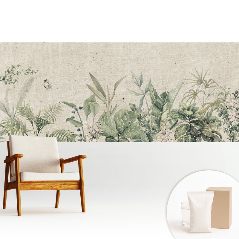 Tapeta flizelinowa stylowa dekoracja ściany elegancka nowoczesna odporna i praktyczna - Egzotyczna flora i fauna - 250x104