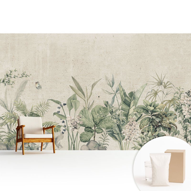 Tapeta flizelinowa stylowa dekoracja ściany elegancka nowoczesna odporna i praktyczna - Egzotyczna flora i fauna - 416x254