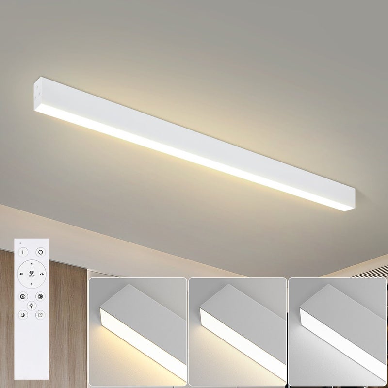 NETTLIFE Nowoczesna lampa sufitowa LED 80CM 25W ściemnialna z pilotem do salonu sypialni