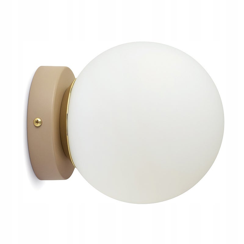 Lampa Ścienna Kinkiet Beżowa ECRU Złoto 1xG9 LED 564-KP1 Gray Beige Kula