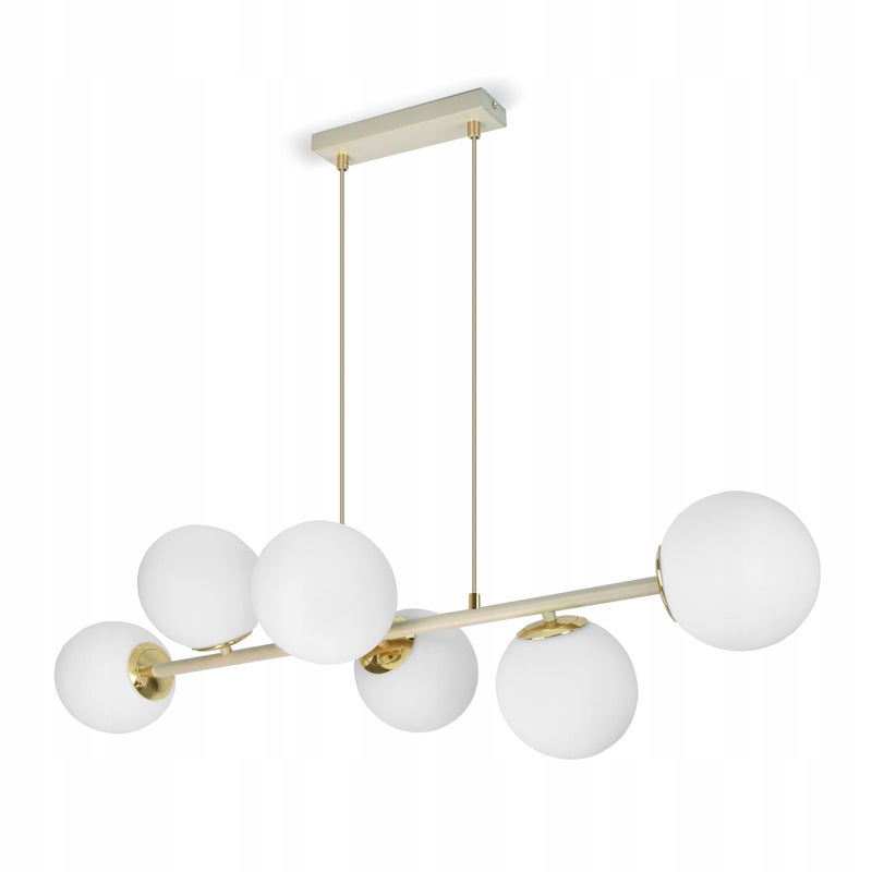 Lampa Sufitowa Żyrandol Plafon Beżowa Gray Beige G9 LED 564-O6