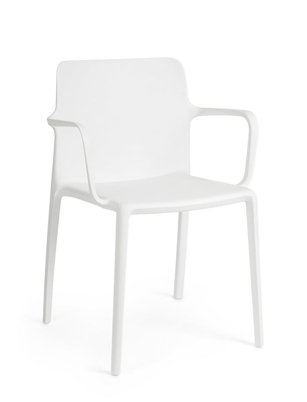 Zestaw 4 krzeseł do jadalni ze stali i białego polipropylenu