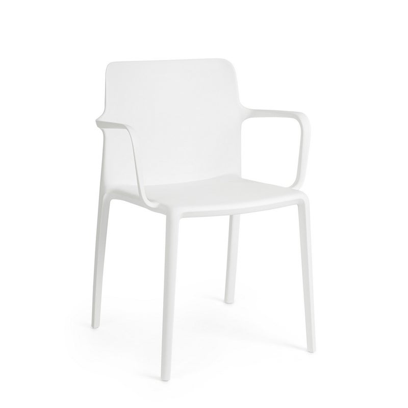 Białe krzesło do jadalni ze stali i polipropylenu