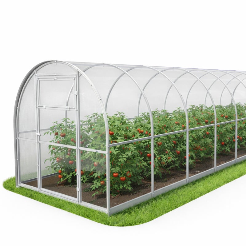 Szklarnia ogrodowa Tunel 2x8 m profile 20x20 poliwęglan 4mm - Szklarnia z poliwęglanu