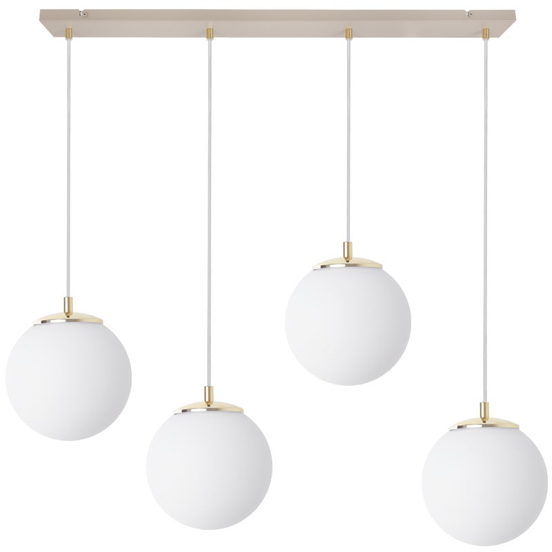 Lampa sufitowa wisząca Florence glamour 4xE14 kaszmirowy/biały/złoty Light Home LH