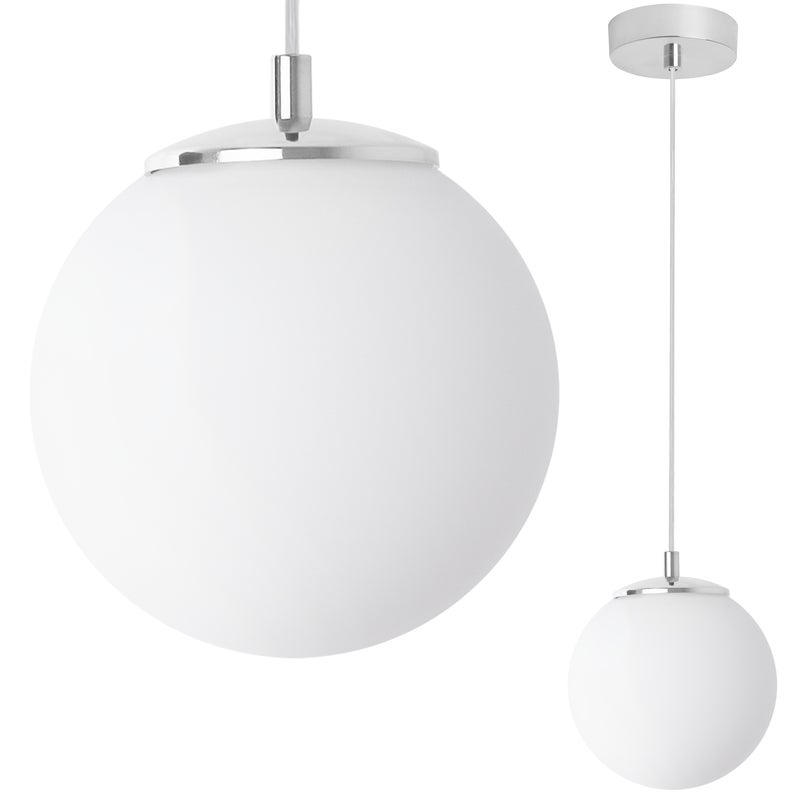 Lampa sufitowa wisząca Florence glamour linka transparentna 1xE14 kaszmirowy/biały/chrom Light Home LH