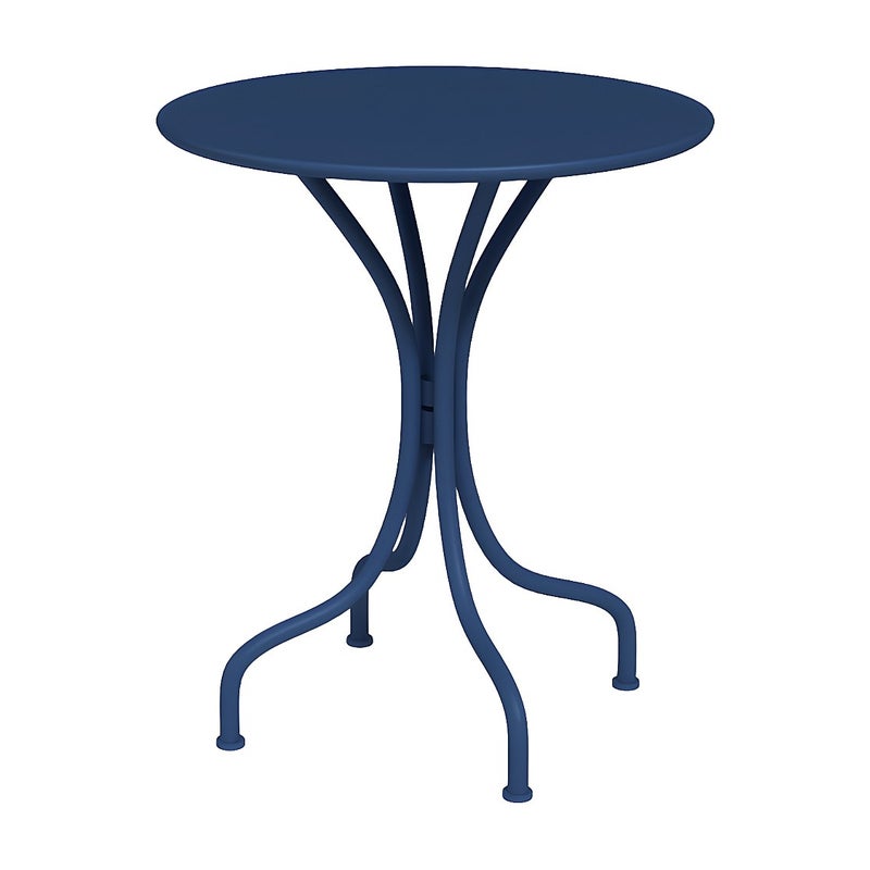 Okrągły stół ogrodowy z metalu w kolorze granatowym – śr. 60 cm MIRMANDE