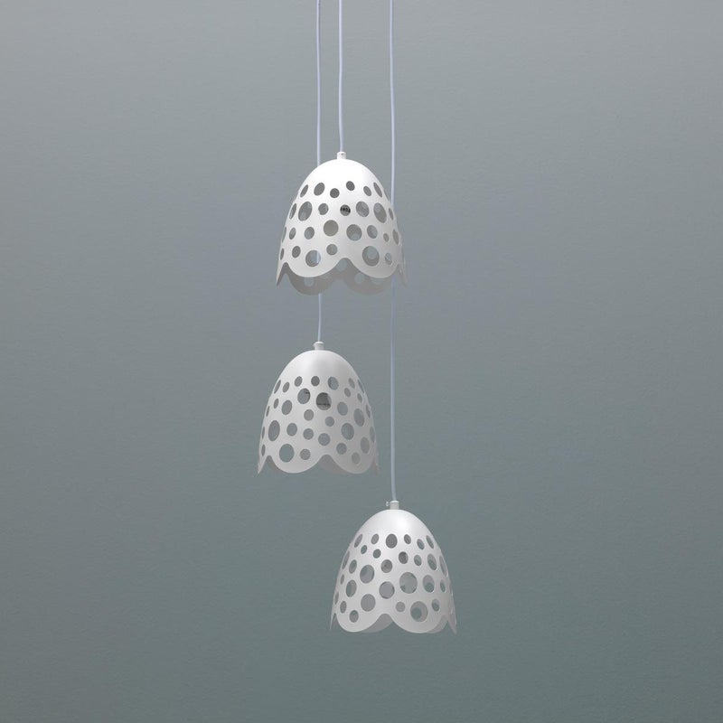 Bells - Biała metalowa lampa wisząca