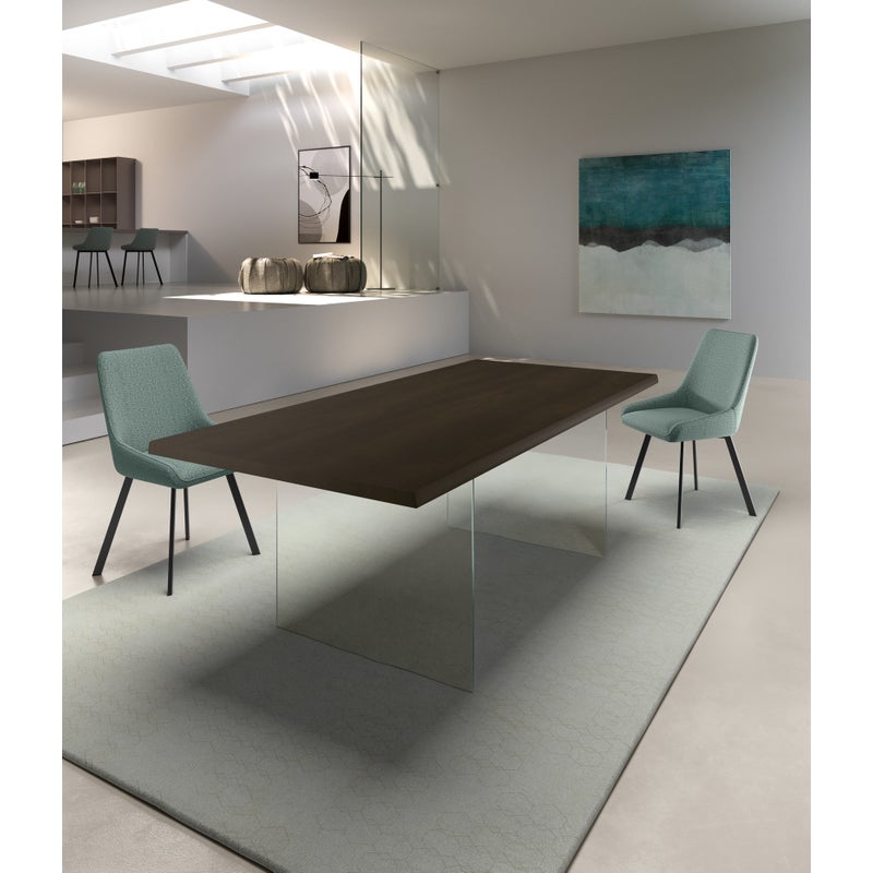 Snooker - Stół rozkładany (160/240 x 90 cm) z dębu poddanego obróbce cieplnej w kolorze brązowym