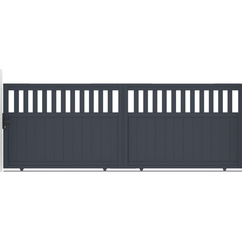 Brama przesuwna 4m SANTIS H.160cm szare aluminium