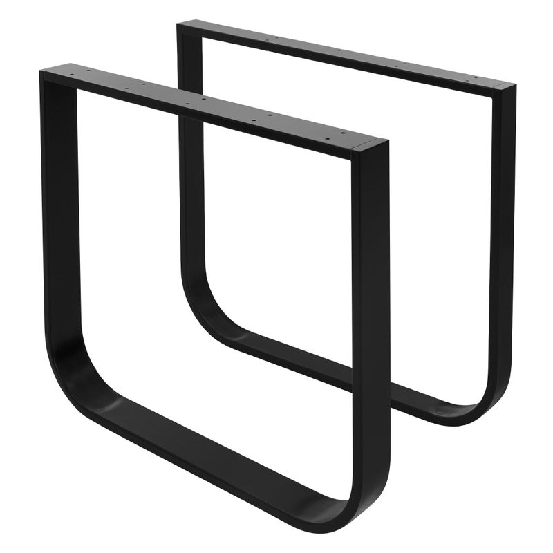 ML-Design 2 nogi do stołu 80xH72cm O-kształt stal malowana proszkowo czarne industrialny design rama stołu/biurka metalowe nogi nowoczesny styl