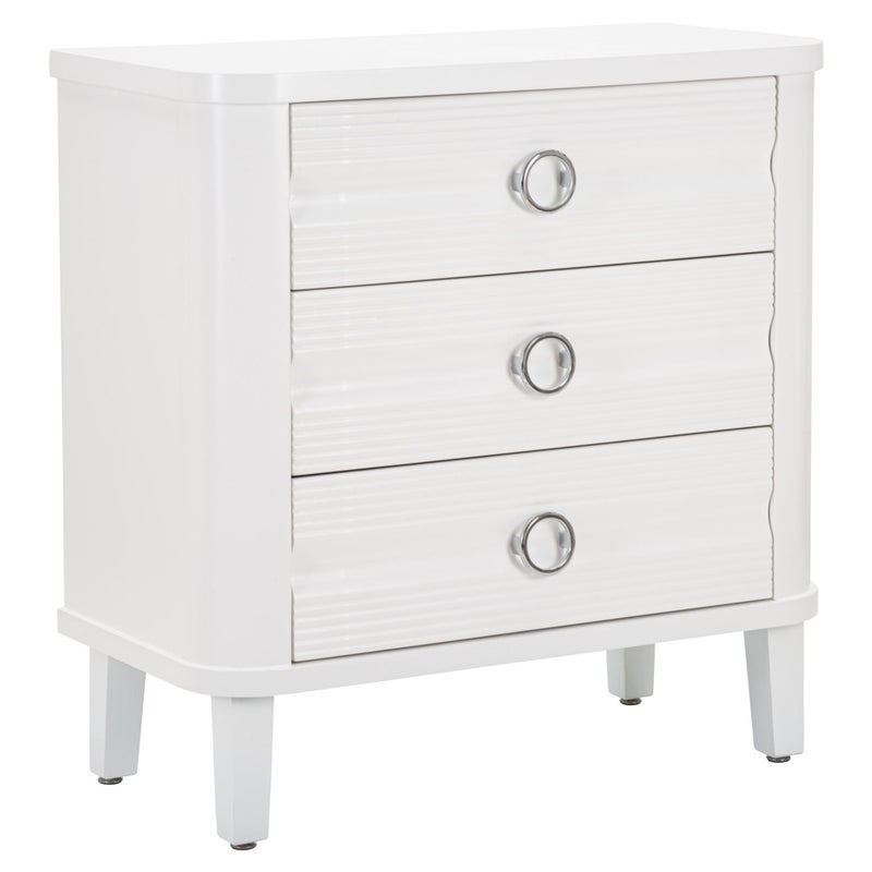 Komoda Shine - Komoda z 3 szufladami - Wymiary 81x40x84 cm - Drewno jodłowe i metal - Elegancki i funkcjonalny design