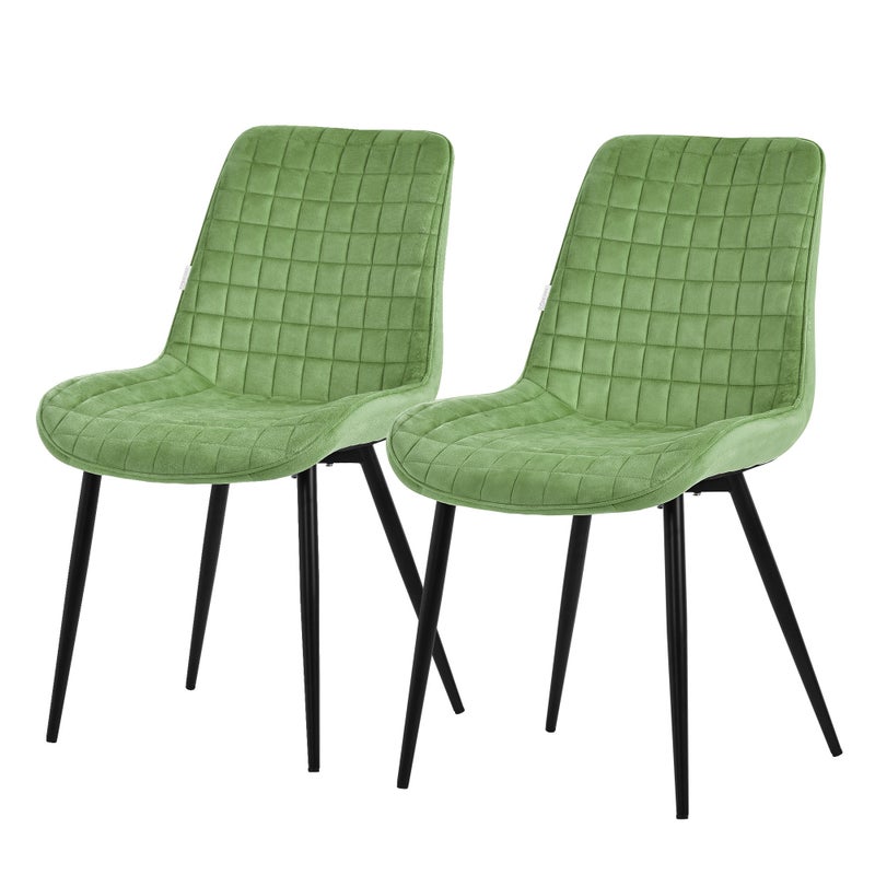 Zestaw 2 krzeseł Krzesła do jadalni kuchenne do salonu Krzesło tapicerowane Velvet