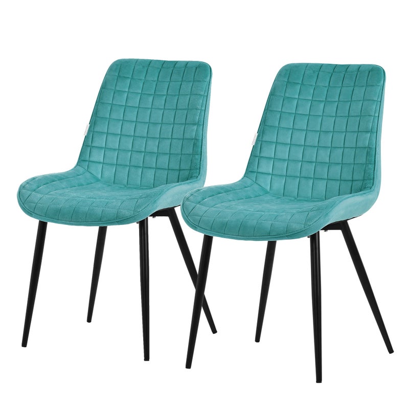 Zestaw 2 krzeseł Krzesła do jadalni kuchenne do salonu Krzesło tapicerowane Velvet