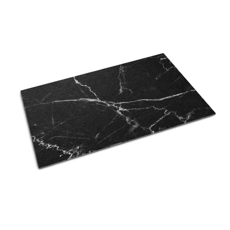 Wycieraczka wejściowa pod drzwi do butów - Stylowa i elegancka 150 x 100 cm Czarny Marmur Nowoczesny dywanik do wnętrza Tulup