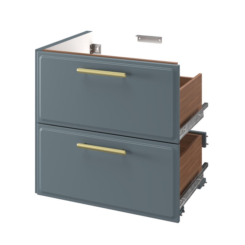 Szafka dostawcza pod umywalkę Pearl 2 szuflady Agave 60 cm zielona Sensea