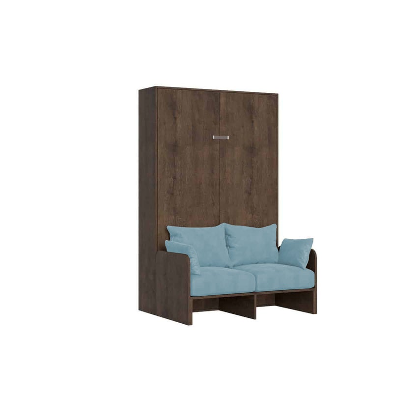 Kentaro 120 cm rozkładane łóżko typu queen-size z sofą orzechową, jasnoniebieski