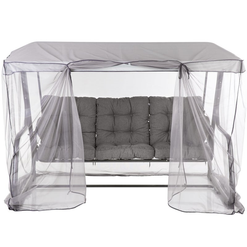 Huśtawka ogrodowa z moskitierą Celebes Plus szary PATIO