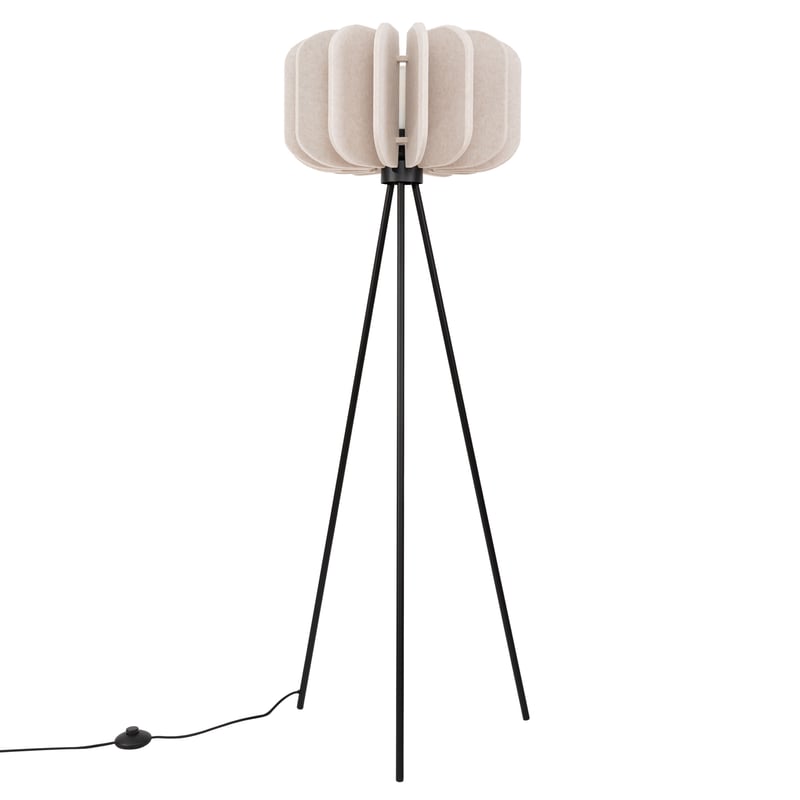 Lampa stojąca filcowa MULA beżowa 1xE27x20W filc wym:134x45x45cm IP20 Sollux Lighting