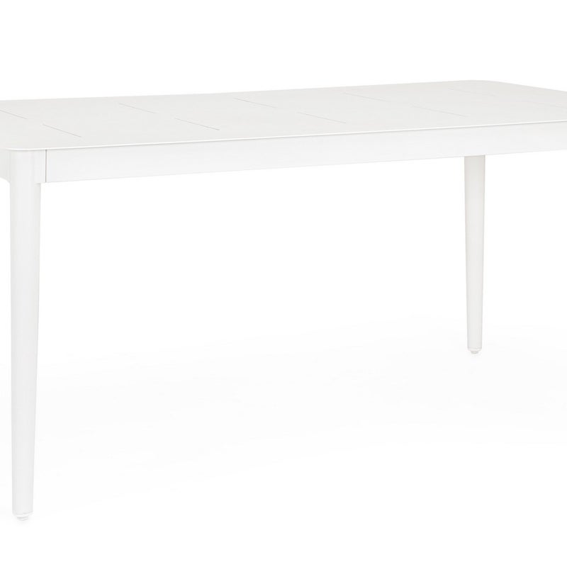 Stół aluminiowy z automatycznym rozkładaniem, 160x90, biały, do wewnątrz i na zewnątrz